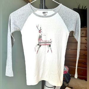 Crazy 8 girls 100% cotton Christmas reindeer pajamas, size 8